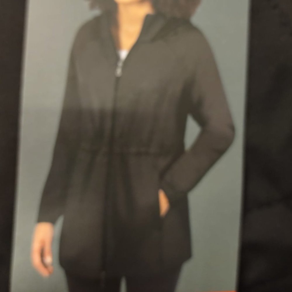 Kirkland Signature Anorak Hooded Jacket Lightweight Coat Black Women's - Picture 8 of 8
